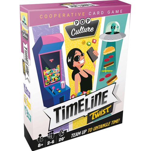 Chenquansarl-Timeline Twist Pop Culture Edition ¿ Testez Vos Connaissances Chronologiques ! Jeu De Questionnaires Coopératif, Jeu Familial Amusant Pour Enfants Et Adultes, À Partir De 8 Ans, 2 À 6 Jo
