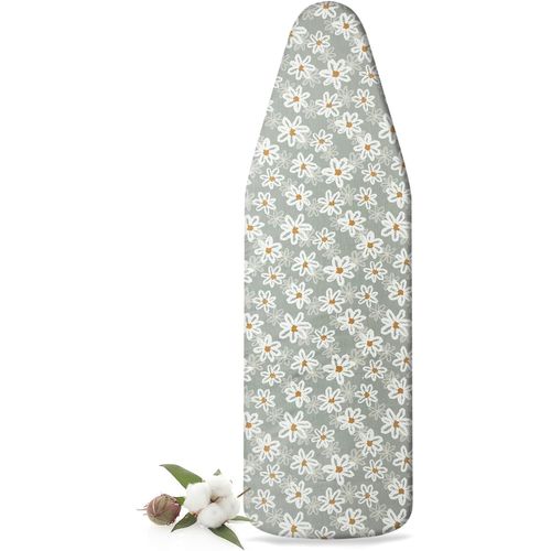 ChenQuanSarl-Housse Table À Repasser, Housse De Planche À Repasser 125X45 Cm, Housse De Repas 100% Coton, Tissu Technologie Réfléchissante Avec Bord Élastique, Housses De Rembourrage En Coton Épais