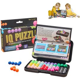 Nsiecd-Jeu De Logique, Echiquier Intellectuel, Jeu De Voyage, Jeu De Réflexion, 120 Défis 2d Et 3d, 3 Modes De Jeu, Boîte De Voyage, 6 Ans Et Plus