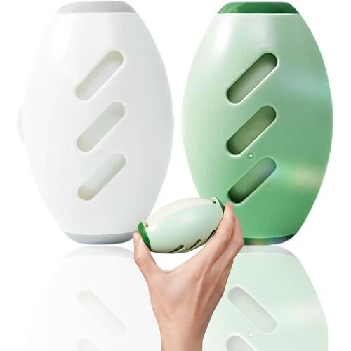MEVRONISSHOP-Lint Remover, Reusable Lint Roller Ball, Washable Hair Remover for Clothes, Pet Hair Lint Roller, Épilateur Collant pour Vêtements, Canapés Et Tapis(Blanc Et Vert)