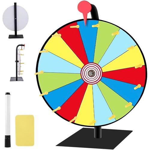 Chenquansarl-Roue De La Fortune, Prize Wheel, Roue De Loterie, Roue De Fortune Avec Gomme Et Marqueur, Pour Jeux De Loterie, Jeux De Mots, Carnaval, Fête