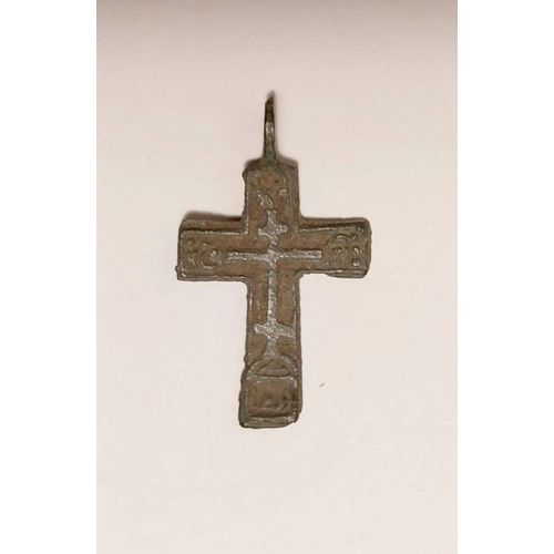 Croix Orthodoxe, Période Médiévale Ou Antérieure . Bronze. Xv Ème.