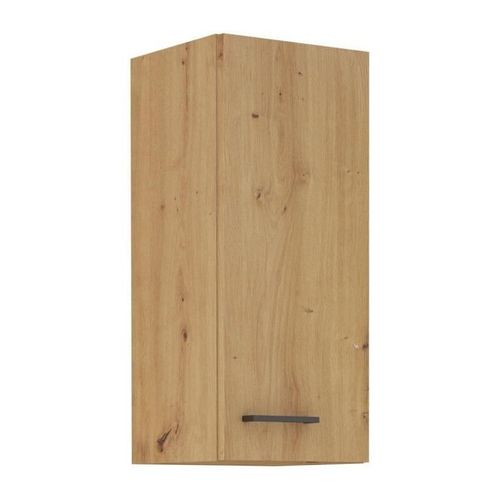 Modena - Meuble Haut - 2 Portes - 30 X 31 X 72 Cm - Chêne Artisan / Noir Mat