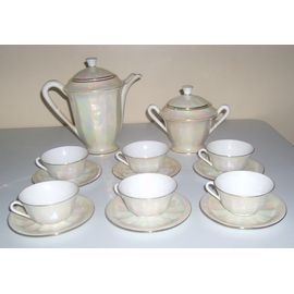 Service À Café En Porcelaine Nacrée