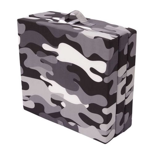Chauffeuse Pliante - Samba - Gris - Multi-Position - Camouflage Militaire - 190 X 70 X 9 Cm