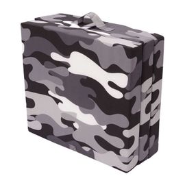 Chauffeuse Pliante - Samba - Gris - Multi-Position - Camouflage Militaire - 190 X 70 X 9 Cm