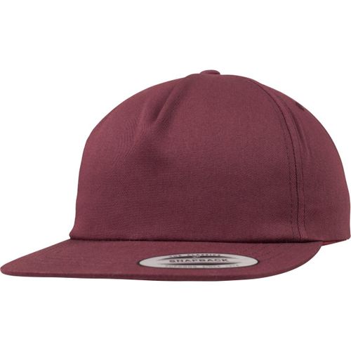 Flexfit 5-Panel Unstructured Snapback Cap - Maroon