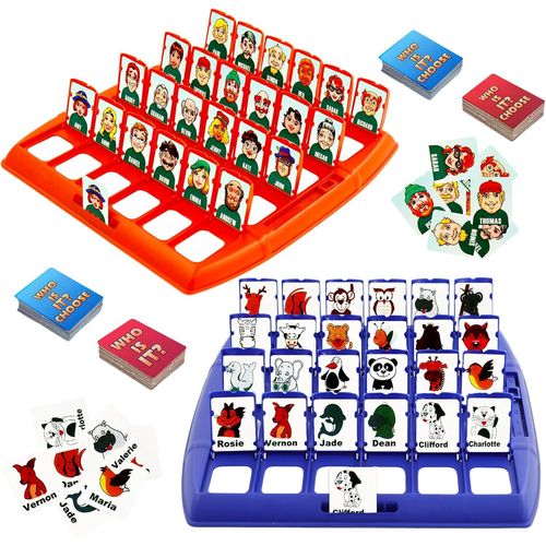 Chenquansarl-Qui Est-Ce,Jeu De Société Classique,Famille Drôle Jeux De Devinettes,Pour Famille Parents Enfants Jeux,Enfants Cadeau (Version Angla )