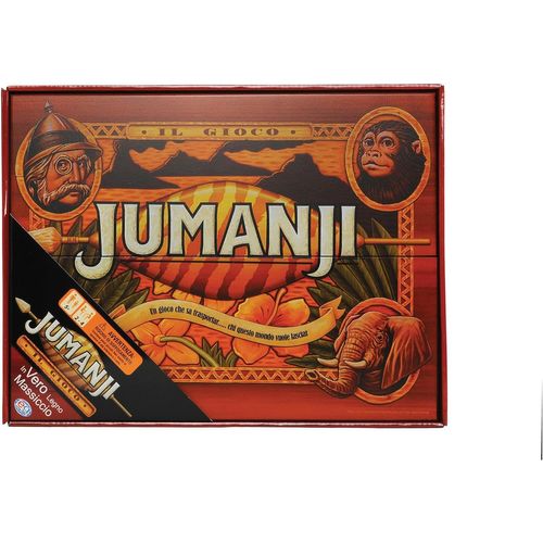 Chenquansarl-Games 6045571 Jumanji En Bois De Luxe - Jeu Rétro Classique Des Années 90, Langue Italienne