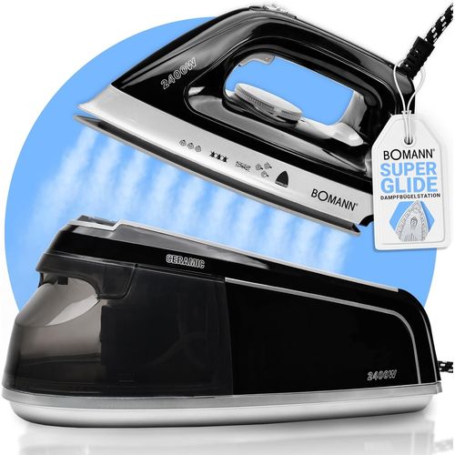 ChenQuanSarl-Centrale Vapeur Avec Semelle En Céramique, Fonction Vapeur Horizontale Et Verticale, Dbs6034Cb, Noir