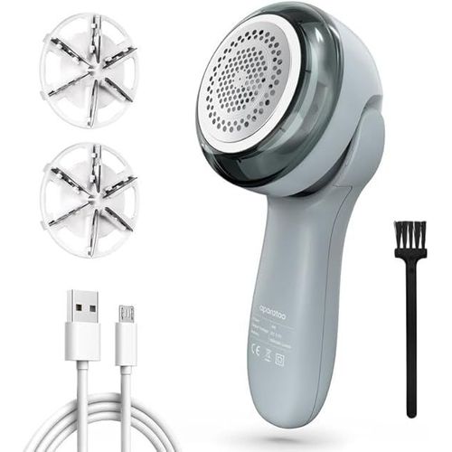ChenQuanSarl-Rasoir Anti Bouloche, Rasoir Bouloche Usb Rechargeable, Rasoir Textile Anti-Bouloches Électrique Avec 2 Lames Rechange Et Nettoyage Pour Vêtement, Couverture, Coussin, Pulls, Meubles, Ta
