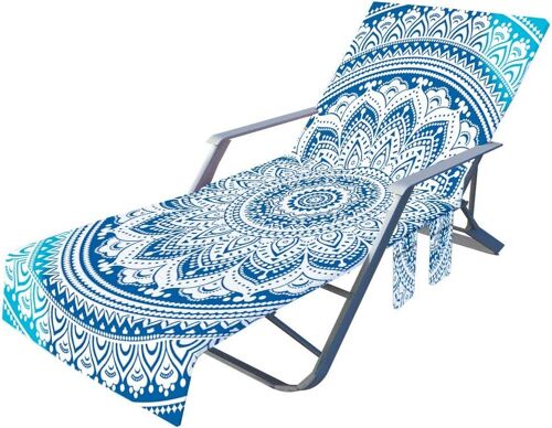 Ulteronixshop-Housse De Chaise De Plage, Serviette De Transat Plage En Microfibre Avec Poches Latérales Pour Beach Mat De Plage Vacances Ou Housse Piscine De Chaise Longue De Jardin (75x210cm,Bohême)