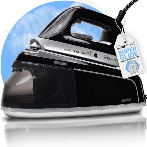 ChenQuanSarl-Centrale Vapeur Avec Fer À Repasser | 3,5 Bar | Fer À Repasser Avec Semelle Superglide & Réservoir D'Eau 1,2L | 80 Min. D'Autonomie | 2400W | Fer Vapeur Avec Système Anti-Goutte | Dbs 37