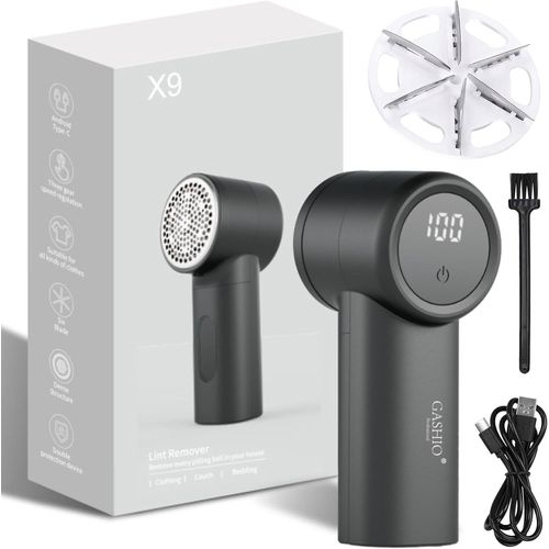 ChenQuanSarl-X9 Rasoir À Peluches Électrique Rechargeable ¿ Puissant Rasoir Anti-Peluches Et Anti-Peluches Pour Vêtements ¿ Élimine Les Peluches, Élimine Les Peluches, Idéal Pour Les Textiles Et Les