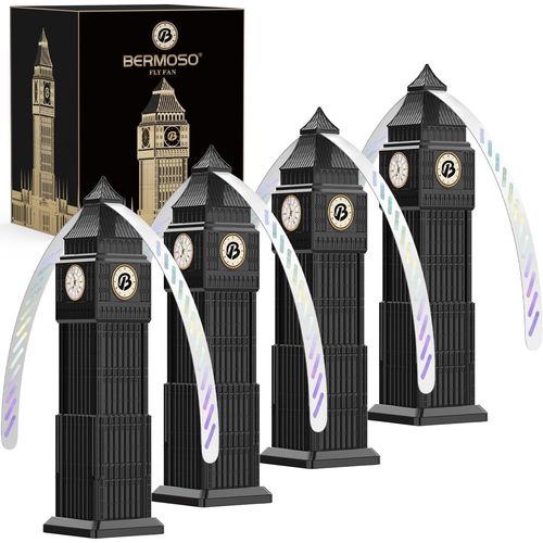 ASFASFq-Ventilateur Anti Mouche,4 X Pliable Repellent Moustique Fan éloigner Les Mouches et Les Insectes de la Nourriture, Dîner, Pique-Nique et Barbecue,Chasse Mouche de Table pour Extérieur et Cuis