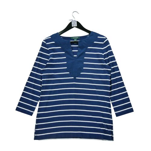 Reconditionné - T-Shirt Manches Longues Femme Marine - Taille L - Femme - Marine