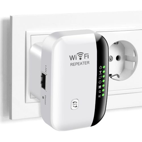 Flintronic WiFi Repeater, 2.4GHz WiFi Extender, Powerful WiFi Repeater Amplifier Covers up to 20 Devices, Wireless Network Signal Amplifier, Range Booster WiFi with Ethernet Port