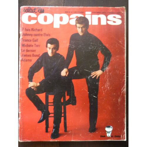 Salut Les Copains N° 32 Mars 1965 Complet Avec Les Posters De Dick Rivers Et Eddy Mitchell