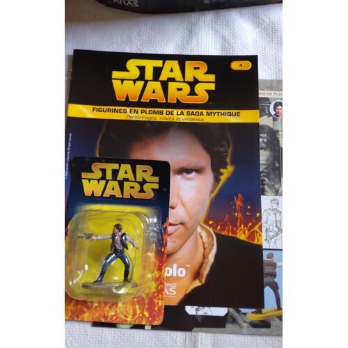 Figurine Star Wars En Plomb N° 04 : Han Solo Avec Fiche Et Fascicule Atlas