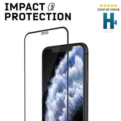 RhinoShield Protection d'écran PRO transparente compatible avec [iPhone 12 mini] Résistance renforcée contre les chocs, les rayures, anti-statique, anti-lumière bleue, outil d'installation inclus.
