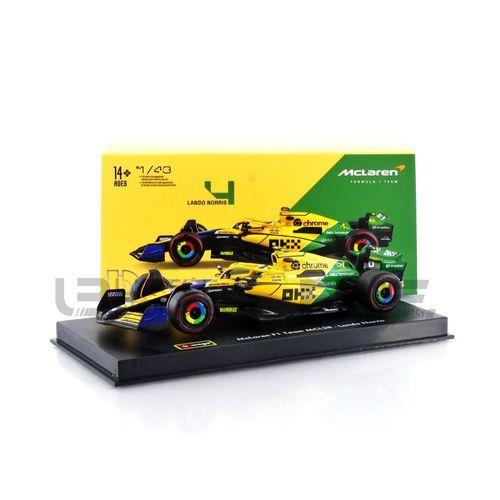 Bburago 1/43 - Mclaren Mcl38 - Monaco Gp 2024 (L. Norris) 38215-Sn-Bburago