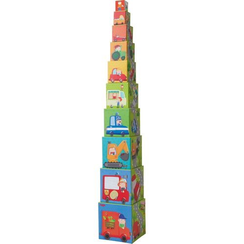 ChenQuanSarl-Cubes À Empiler Petits Bolides Multicolore