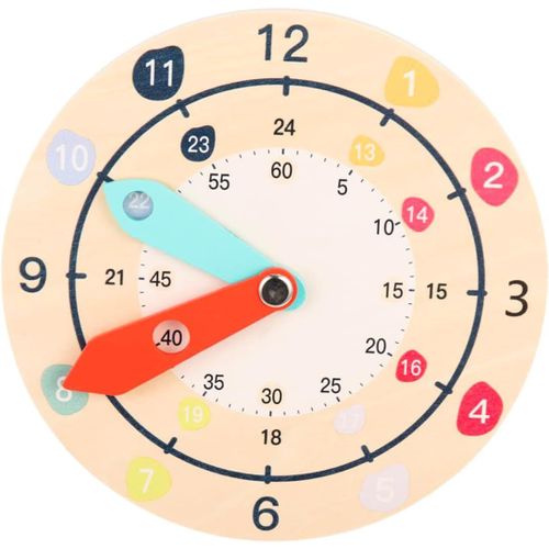 ChenQuanSarl-Horloge De Tri De Formes En Bois Pour Les Tout-Petits Horloge De Classe Pour L'Apprentis Précoce Cadeau Éducatif Pour Les Tout-Petits