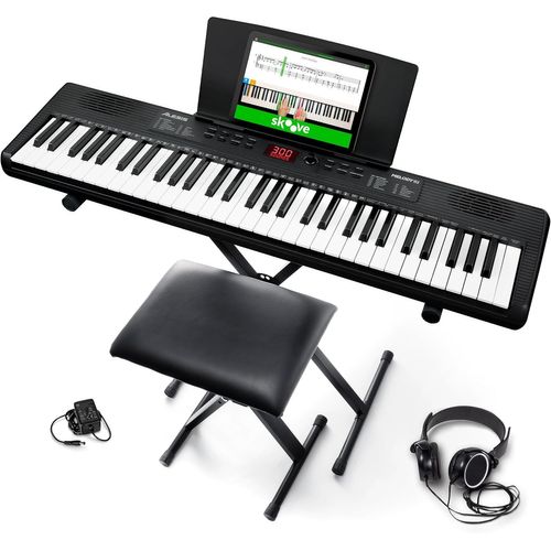 Subzonal-Melody 61 Piano Numérique 61 Touches Pour Débutants Avec Haut-Parleurs, Support, Banc, Casque, Pupitre, 300 Sons Et Des Leçons De Musique