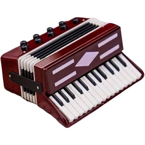 Chenquansarl-Accordéon Miniature, Modèle Instrumental, Modèle D'accordéon Miniature En Bois De 6 Cm Avec Étui, Décoration D'intérieur Et Meilleur Cadeau Pour Les Amateurs De Musique.
