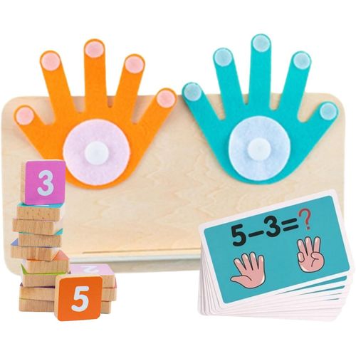 ChenQuanSarl-Jouet Éducatif Montessori Pour Apprendre À Compter Jusqu'À 10 Ans Et Calculer Pour Les Enfants De 3 À 6 Ans, Comptage Des Doigts, Développement, Cadeau Pour Filles Et Garçons, Jeu De Mat