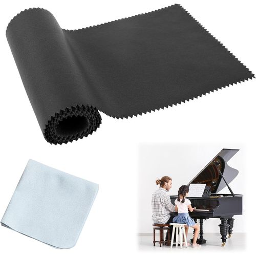 Chenquansarl-Anti-Poussière Pour Clavier De Piano,Housse De Clavier De Piano,Touches De Piano Souples Housse De Protection Clavier 1pc,Chiffon De Nettoyage 1pc,Pour 88 Touches,Piano Numérique