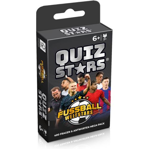 Chenquansarl-Quizstars Football Stars World Stars - Jeu De Cartes Avec 400 Questions Sur 50 Meilleurs Joueurs - Quiz De Football Pour 2 À 8 Joueurs - À Partir De 6 Ans - En Allemand - Design De Quali