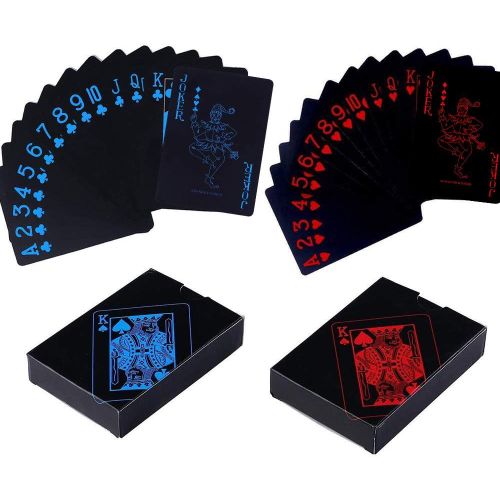 ChenQuanSarl-Jeu De Carte 54 Betoy 2Pcs Jeu De Cartes De Poker Imperméable Plastique Outil De Tours De Magie Classique Pour La Fête Et Le Jeu