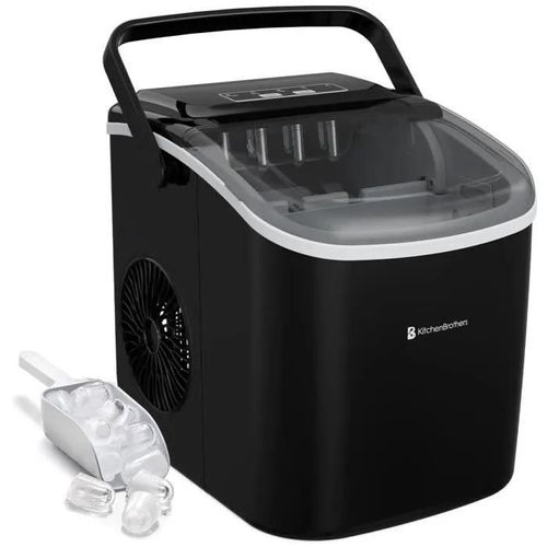 Machine à glaçons - KitchenBrothers - Professionnelle - 1,2L - 12KG/24h - Portable