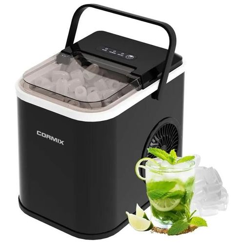 Ice Maker, 120W Ice Maker Small, 8 Ice Cubes in 6 Minutes, 12kg24h, Ice Maker with Infrared Sensor Self-Cleaning for Kitchen, Off