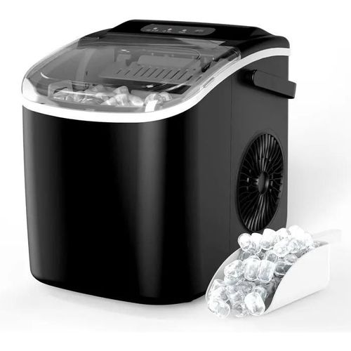 HealSmart Ice Maker for Countertop, 9 Ice Cubes Ready in 6 Minutes, 26 lbs24 Hours Ice Cubes with Self-Cleaning Function, Ice Scoop