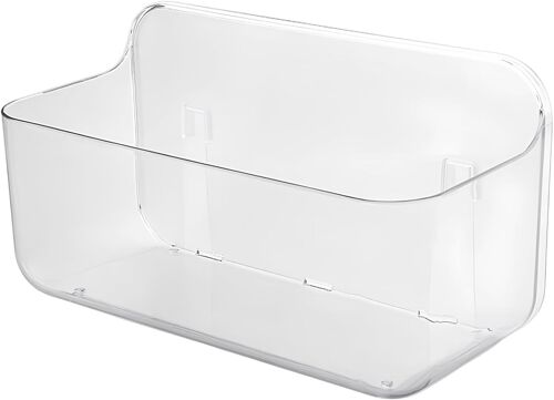 Etagere Douche, Plastique Transparent Etagère de Rangement de Douche, Étagère de Douche Sans Perçage, Étagère Murale Rangement Organisateur de Douche & Baignoire, pour Salle de Bain et Cuisine