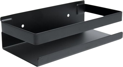 Sjzg-Porte-Épices- Support De Cuisine Suspendu-Support À Épices-Support De Pot À Épices-Porte-Épices-Support De Pompe À Savon-Support Mural-Organisateur D`Épices (Noir, 20 Cm)