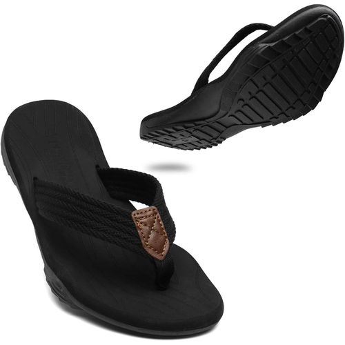 Fchhk Tongs Hommes Souple Sandales De Sports Antidérapante Flip Flops Décontractée Chaussures De Plage Et Piscine