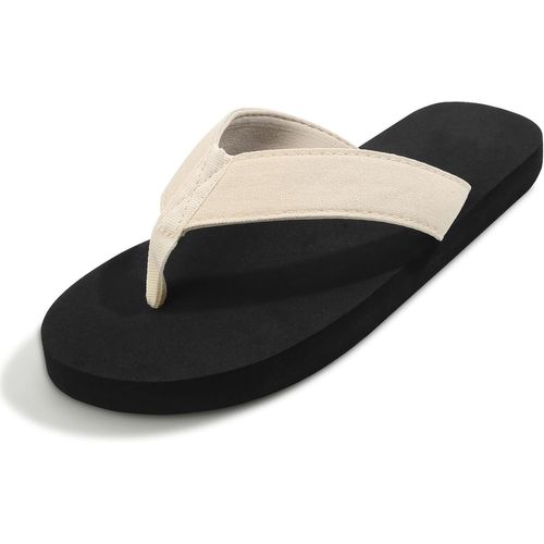 Fchhk-Tongs Pour Hommes Et Femmes - Sandales Plates D¿Été Légères Avec Sangles En Tissu Respirant, Claquettes Antidérapantes Confortables Pour La Plage, La Piscine, Les Voyages Et La Maison