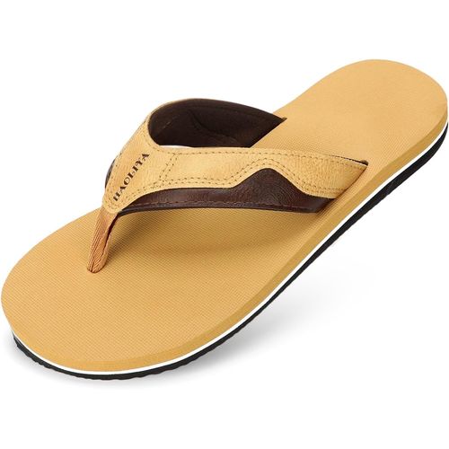Fchhk Tongs Pour Hommesté Antidérapantes Chaussures De Plage Piscine Plage Piscine Sandales Cuir En Tissu Légères Thongs Chaussure