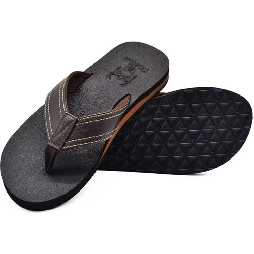 Fchhk-Tongs Hommes Été Cuir En Tissu Plage Sandales Mousse De Yoga Piscine Chaussures
