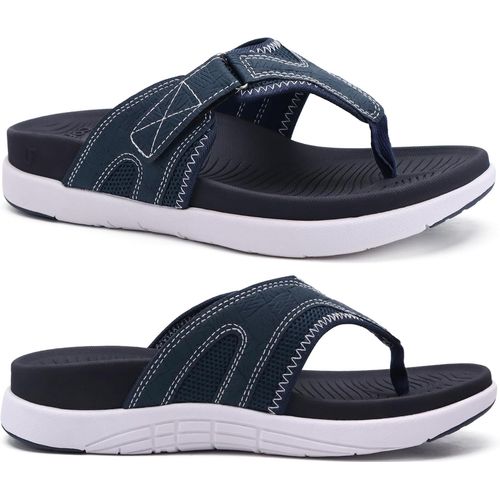 Fchhk-Tongs Homme Sandales De Sports Soutien De Voûte Plantaire Orthopédiques Réglable Été Flip Flop Chaussures De Plage Piscine Antidérapant - 47