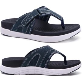 Fchhk-Tongs Homme Sandales De Sports Soutien De Voûte Plantaire Orthopédiques Réglable Été Flip Flop Chaussures De Plage Piscine Antidérapant - 47
