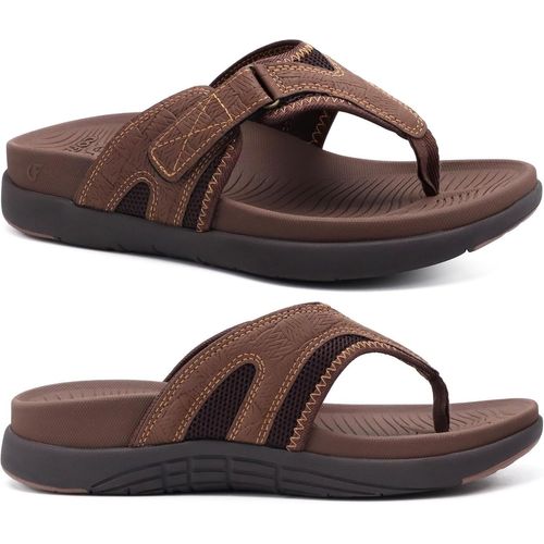 Fchhk-Tongs Homme Sandales De Sports Soutien De Voûte Plantaire Orthopédiques Réglable Été Flip Flop Chaussures De Plage Piscine Antidérapant