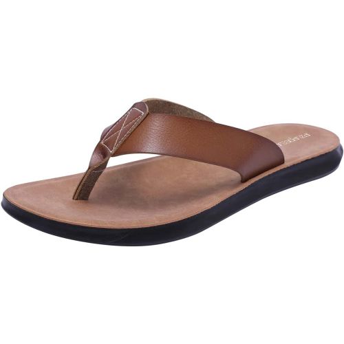 Fchhk-Sandales Tongs Pour Hommes, Chaussures De Plage Confortables En Cuir Microfibre Doux Pour L'été (Suggérer D'acheter Une Taille Plus Grande) Km215