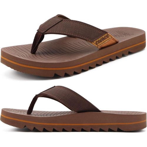 Fchhk-Tongs Homme Mode Confortable Sandales Soutien Été Flip Flop Chaussures De Plage Piscine
