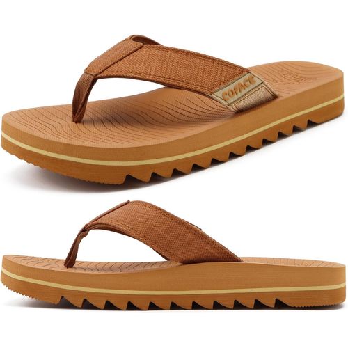 Fchhk-Tongs Homme Mode Confortable Sandales Soutien Été Flip Flop Chaussures De Plage Piscine