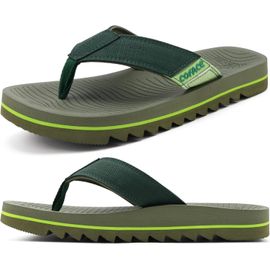 Fchhk Tongs Homme Mode Confortable Sandales Soutienté Flip Flop Chaussures De Plage Piscine