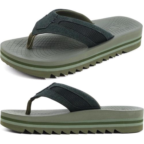 Fchhk-Tongs Homme Soutien De Voûte Plantaire Sports Flip Flops Été Plage Piscine Plates Sandales Semelle En Caoutchouc Antidérapante Taille 40-49 Eu